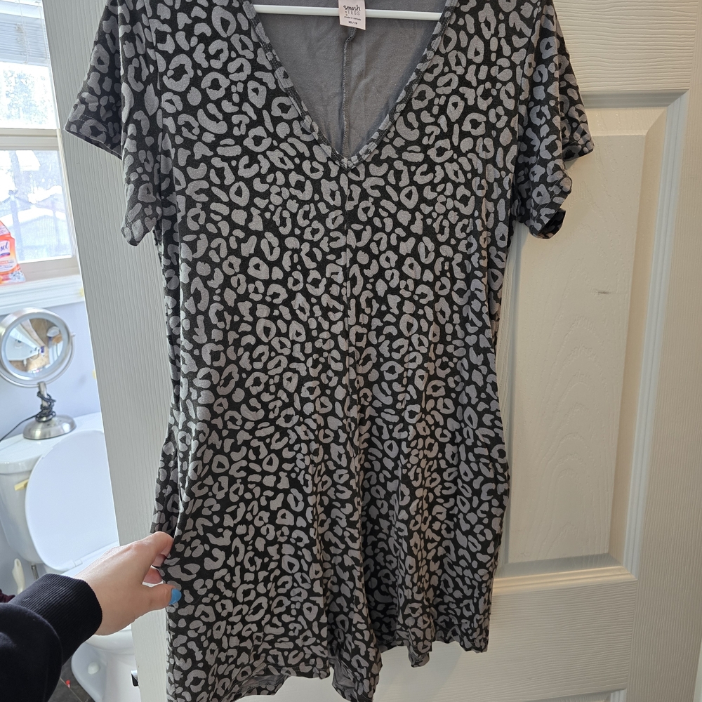 Smash + Tess Gray Leopard Print Women Shorts